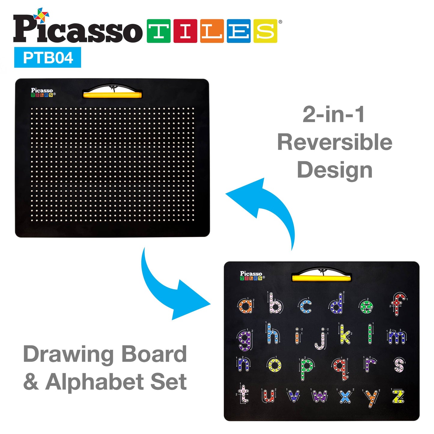Alphabet and Freestyle Magnetic Double-Sided Drawing Board