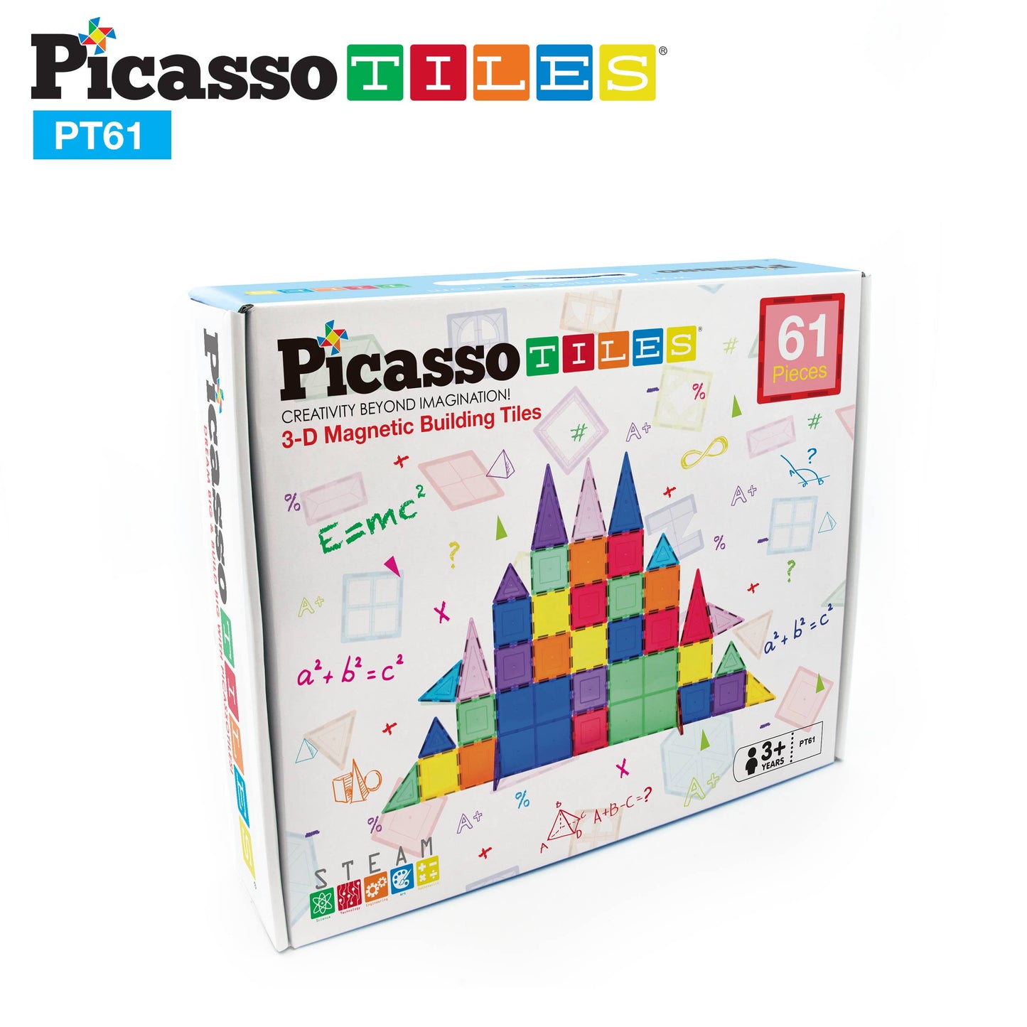 Picasso Tiles | 61 Piece Magnetic Tiles
