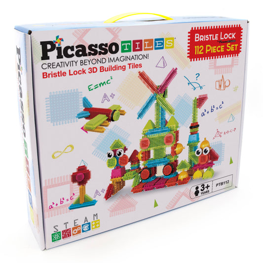 Picasso Tiles | 112 Piece Hedgehog Building Blocks Set