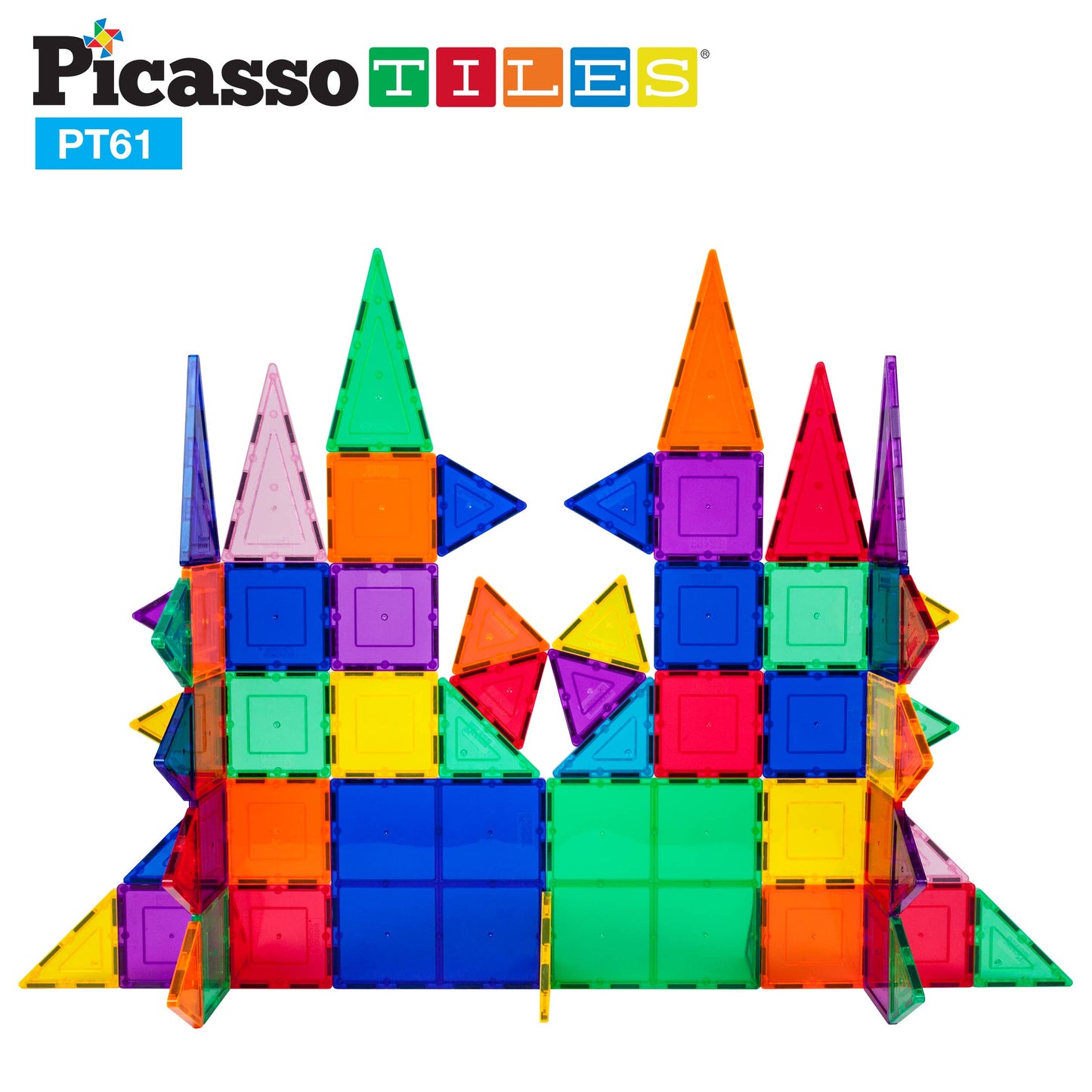 Picasso Tiles | 61 Piece Magnetic Tiles