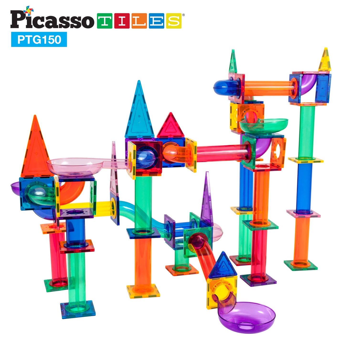 Picasso Tiles | Magnetic Marble Run Track 100 Piece