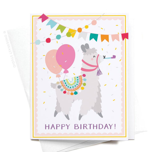 Happy Birthday Llama Card
