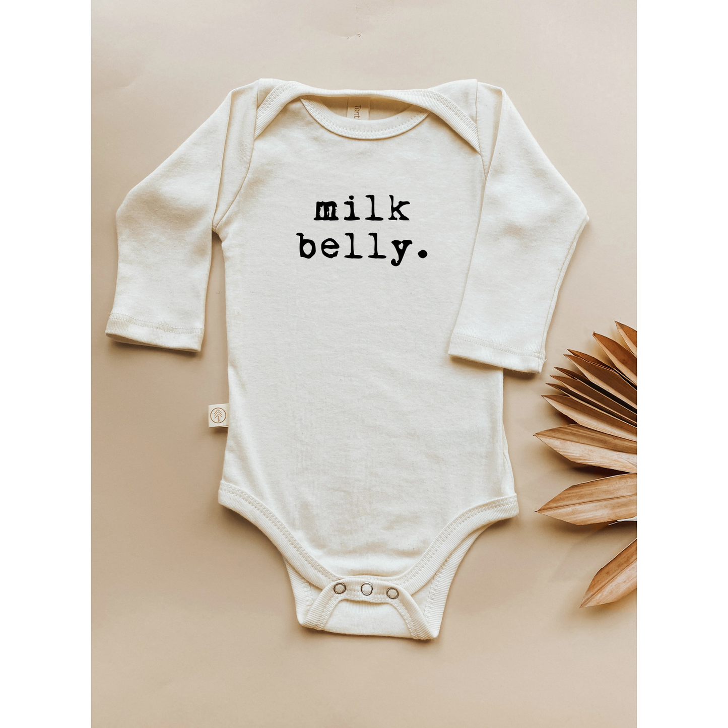 Milk Belly Organic Cotton Baby Bodysuit | Long Sleeve