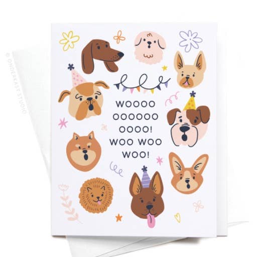 Woo Birthday Dogs Card