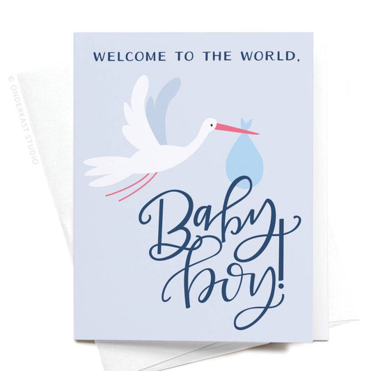 Welcome to the World Baby Boy Card